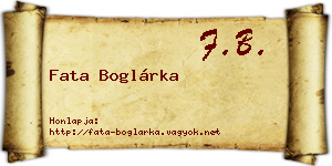 Fata Boglárka névjegykártya